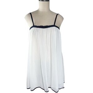 Kate Spade Dream a Little Dream Sheer Babydoll Chemise in Cream with Black Trim